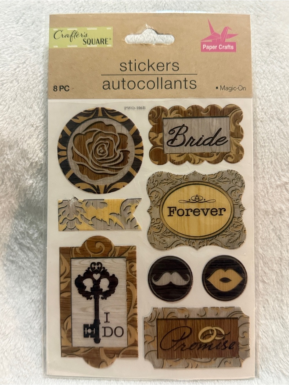 Crafter's Square 'Bride Forever' Rustic Wedding Stickers